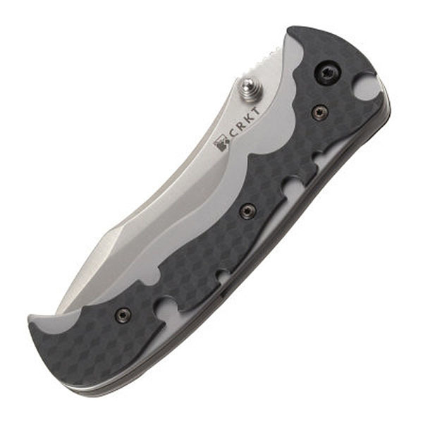 Полуавтоматический складной нож My Tighe Veff Serrations™, CRKT 1091, сталь 1. 4116 (X50CrMoV 15) Combo Edge, рукоять сталь/термопластик - фото 5