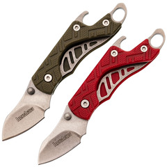 Фото Набор из двух складных ножей KERSHAW Cinder, сталь 3Cr13MoV, рукоять термопластик GFN, красный/зеленый