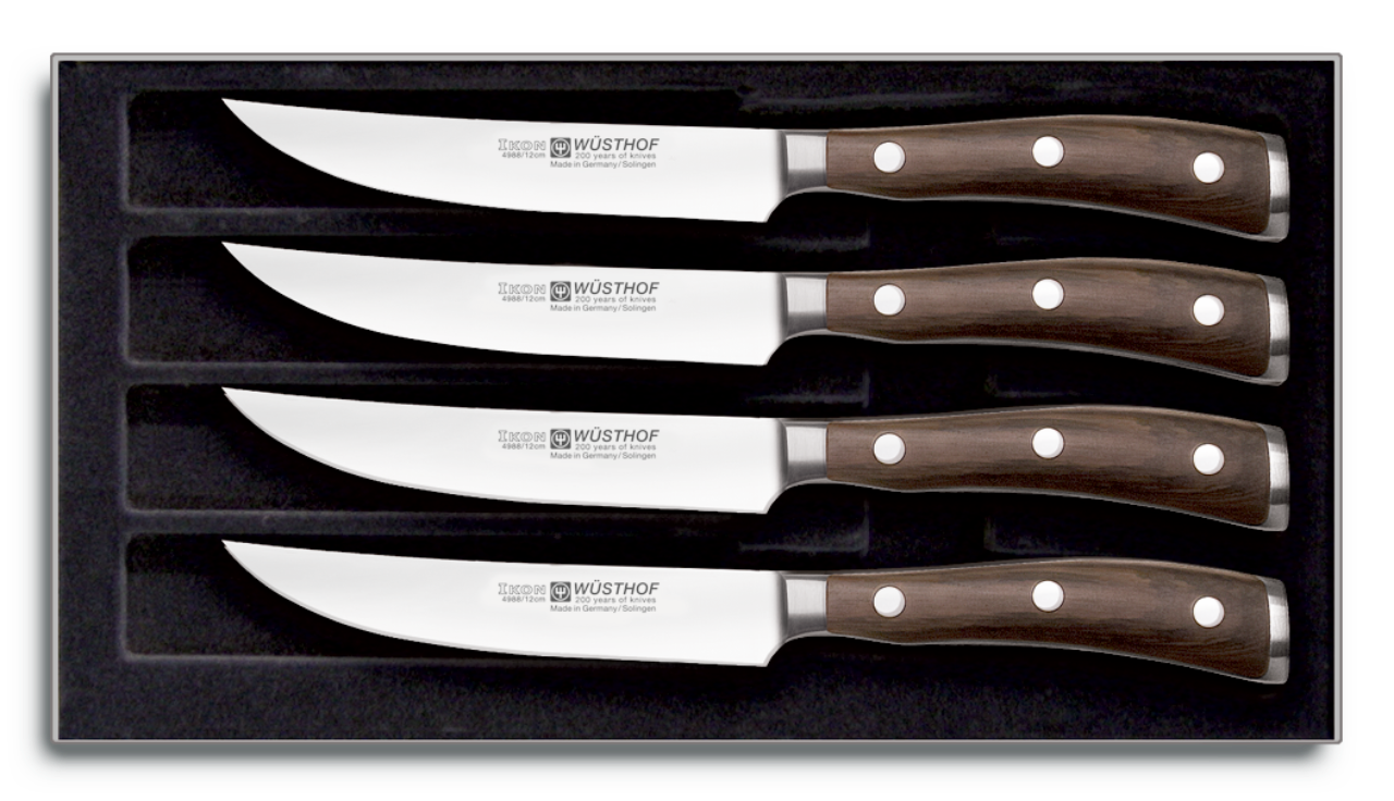 фото Набор кухонных ножей для стейка 4 шт. 9706 wus, серия ikon wuesthof