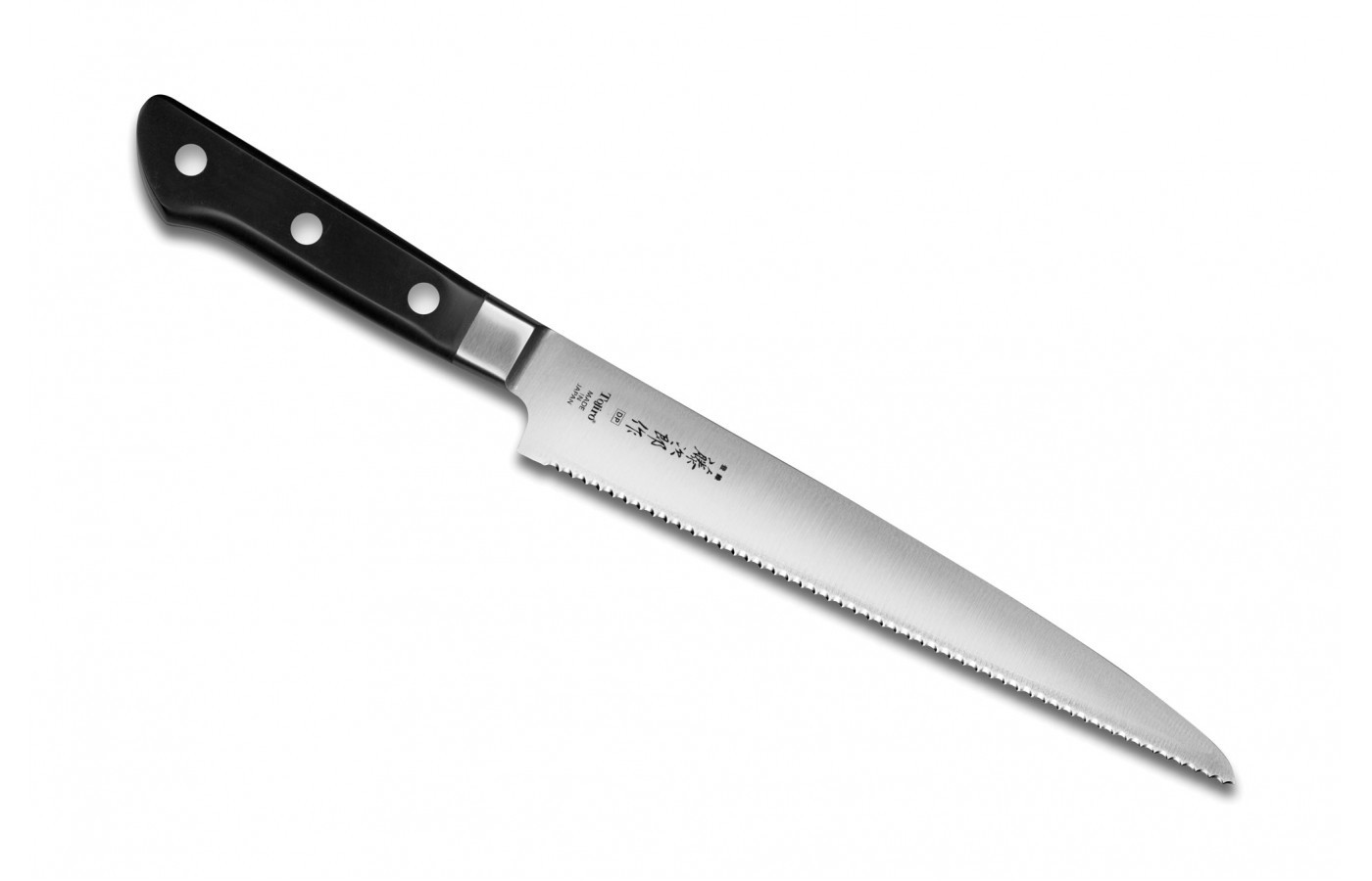 Нож кухонный хлебный Western Tojiro, сталь VG-10, рукоять эко-древесина - фото 1