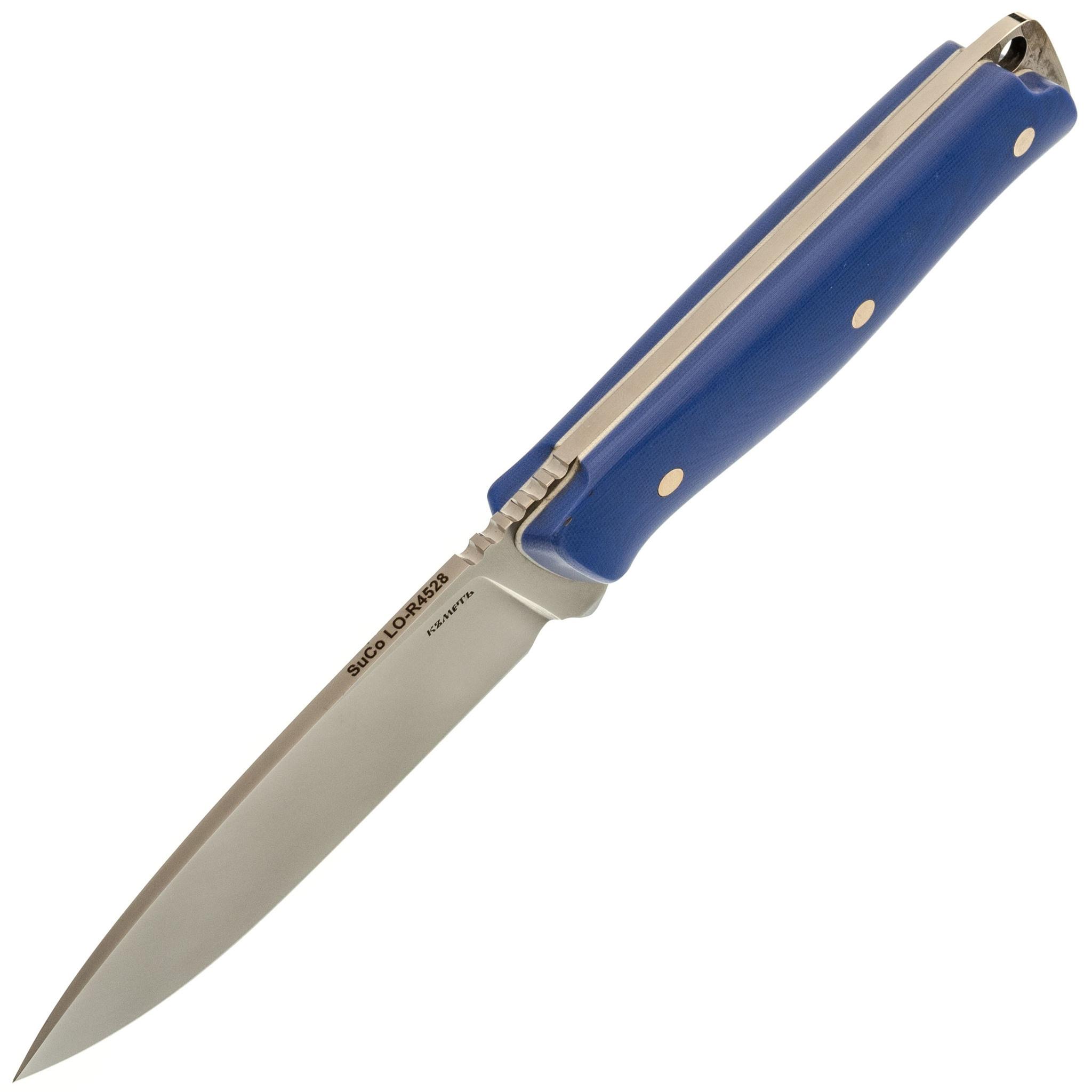 Нож Клык, сталь Bohler M-390, мельхиор, карельская береза - фото 3