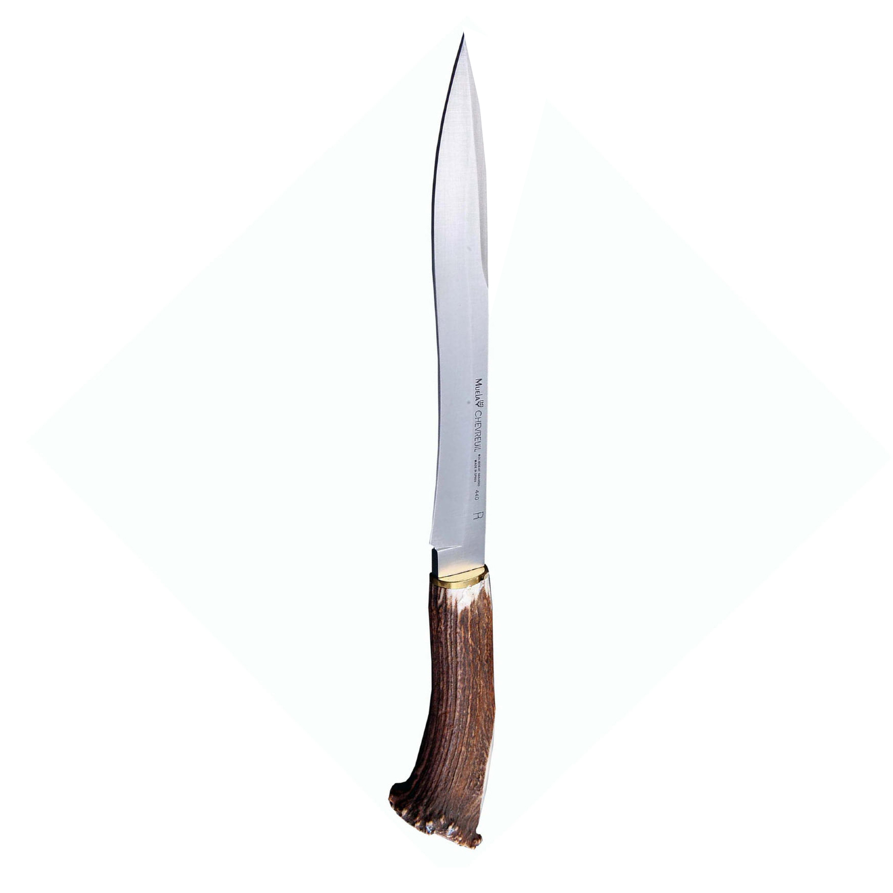 фото Нож с фиксированным клинком muela chevreuil, сталь x50crmov15, рукоять олений рог