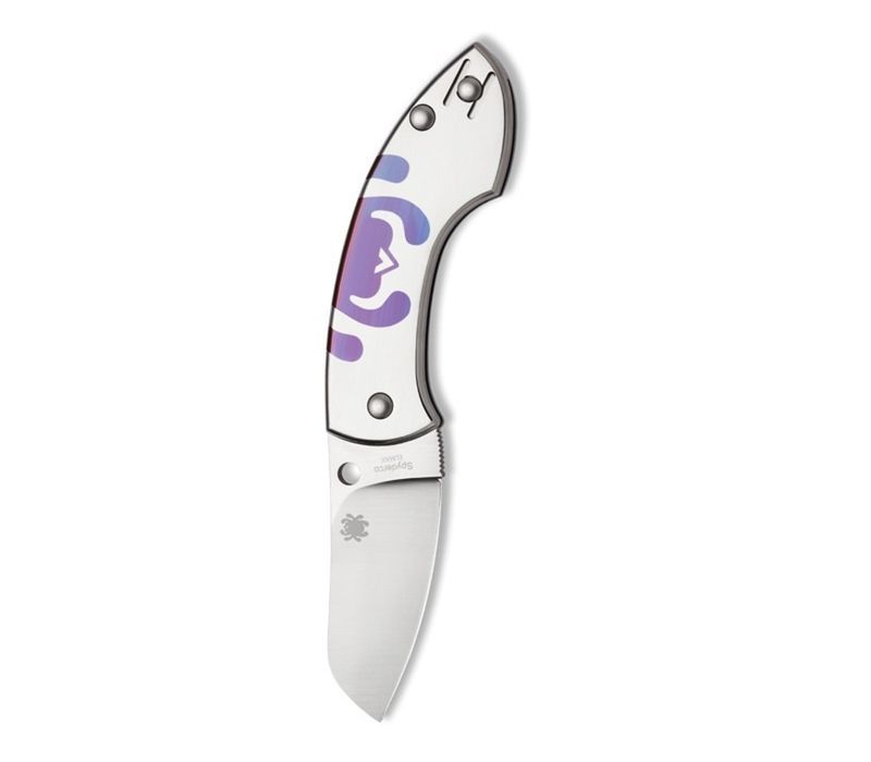 Нож складной Pingo Titanium Spyderco 163TIP, сталь Elmax® Satin Plain, рукоять титан - фото 6