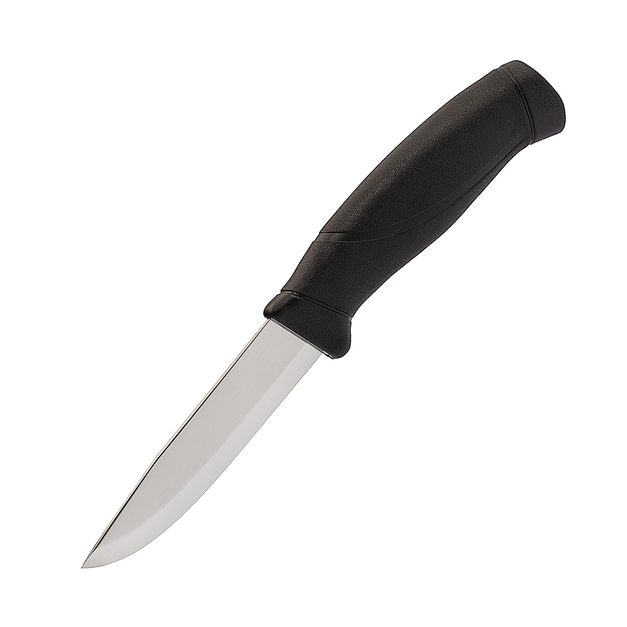 Нож с фиксированным лезвием Morakniv Companion Black, сталь Sandvik 12C27, рукоять пластик/резина