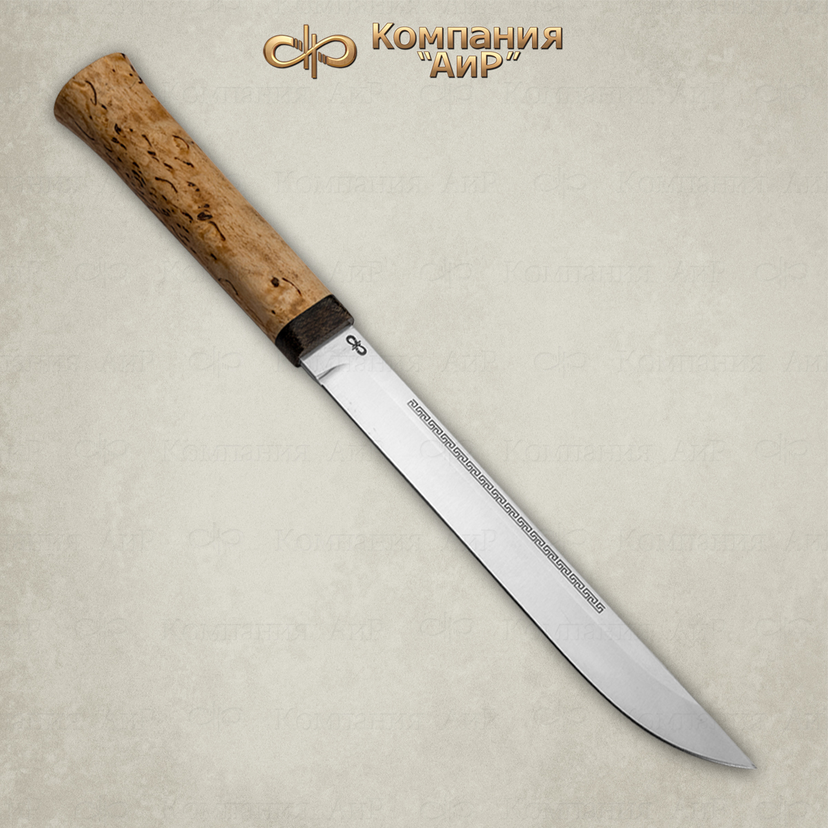 Нож АиР Бурятский средний,сталь 95х18, рукоять карельская береза - фото 2