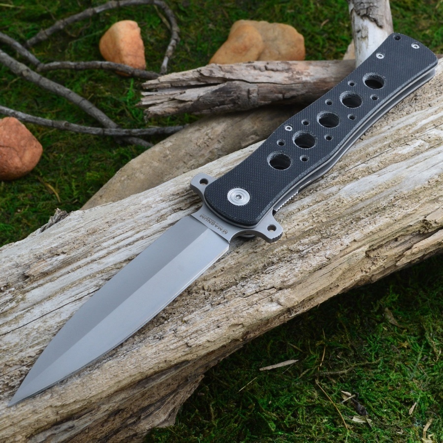 фото Нож складной boker magnum great knight, сталь 440a bead blast plain, рукоять стеклотекстолит g-10, 01mb221