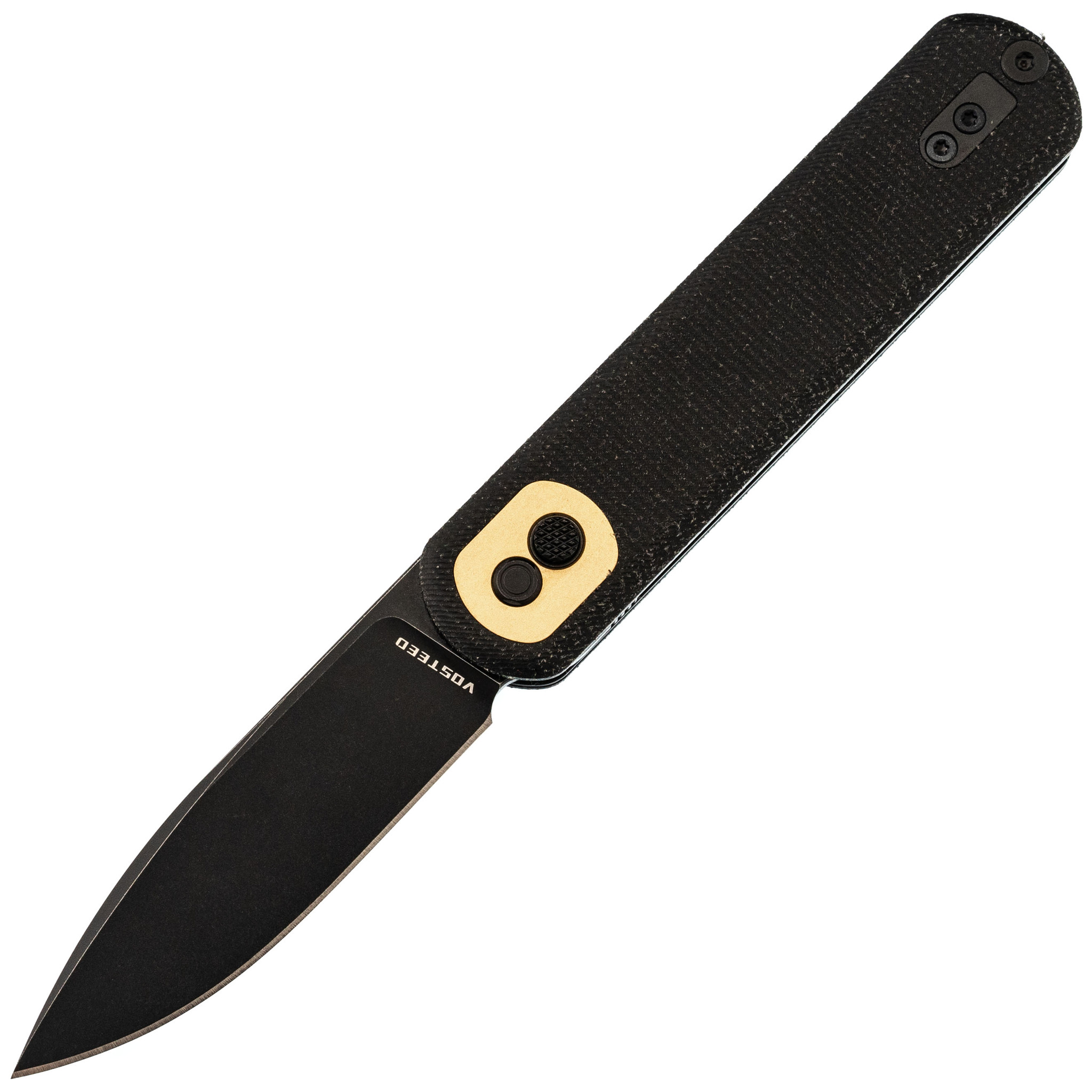 Складной нож Corgi Black Vosteed, сталь 14C28N, рукоять микарта, черный - фото 1