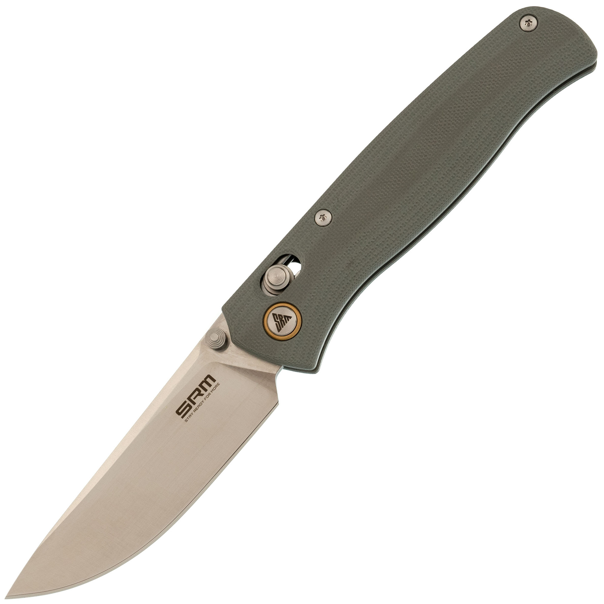 Складной нож SRM 255L-GK, сталь 10Cr15CoMoV, рукоять Bluish Grey G10, Бренды, SRM Knives