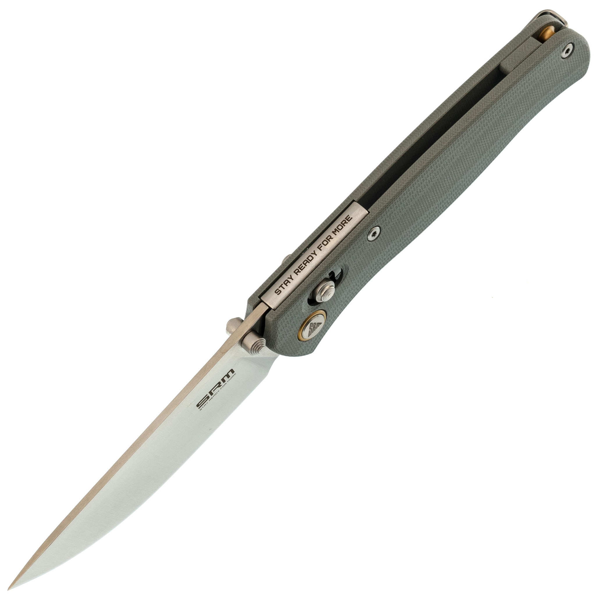 Складной нож SRM 255L-GK, сталь10Cr15MoV, рукоять Bluish Grey G10 - фото 2