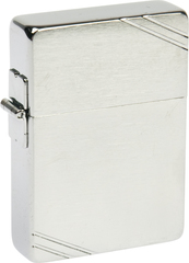 Фото Зажигалка ZIPPO Replica Brushed Chrome, латунь, ник.-хром. покрыт., сереб., матов., 36х56х12мм