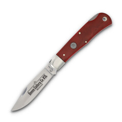 Фото Складной нож Queen Cutlery Lockback, сталь 1095, рукоять кость, красный