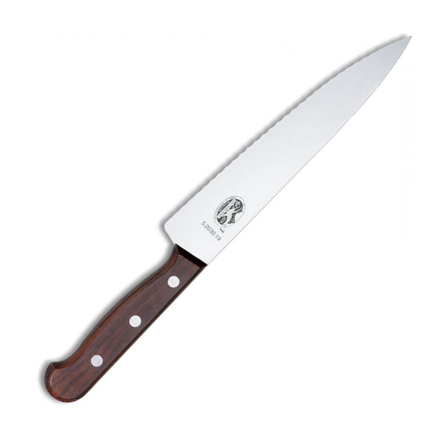 Кухонный нож Victorinox, сталь X55CrMo14, рукоять палисандр, коричневый от Ножиков