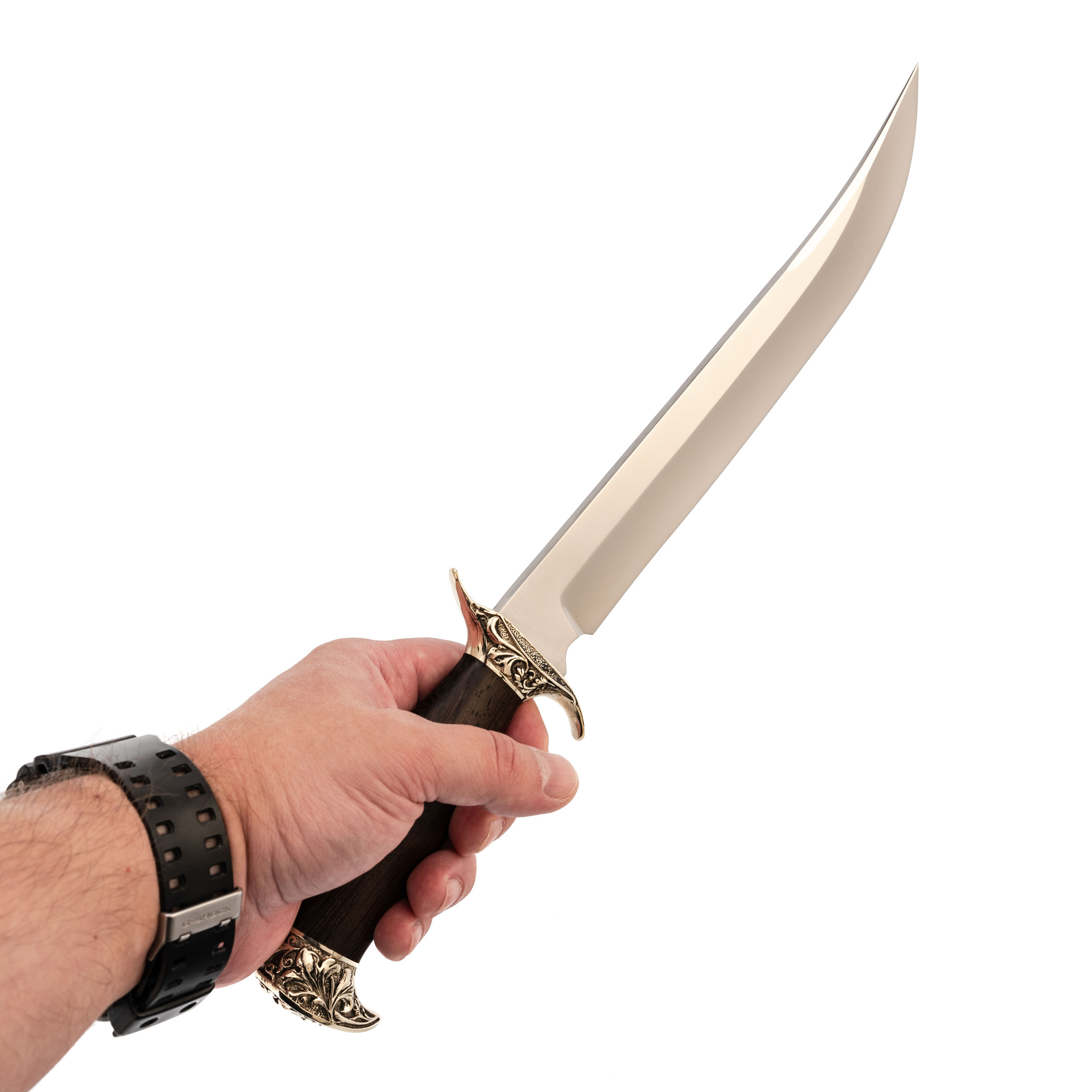 фото Нож шайтан, кованая сталь х12мф, рукоять венге кузница семина