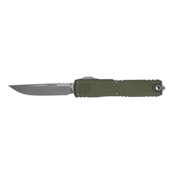 Фото Автоматический нож Microtech Ultratech ZBP Gen III S/E, сталь M390MK, рукоять алюминий, зеленый