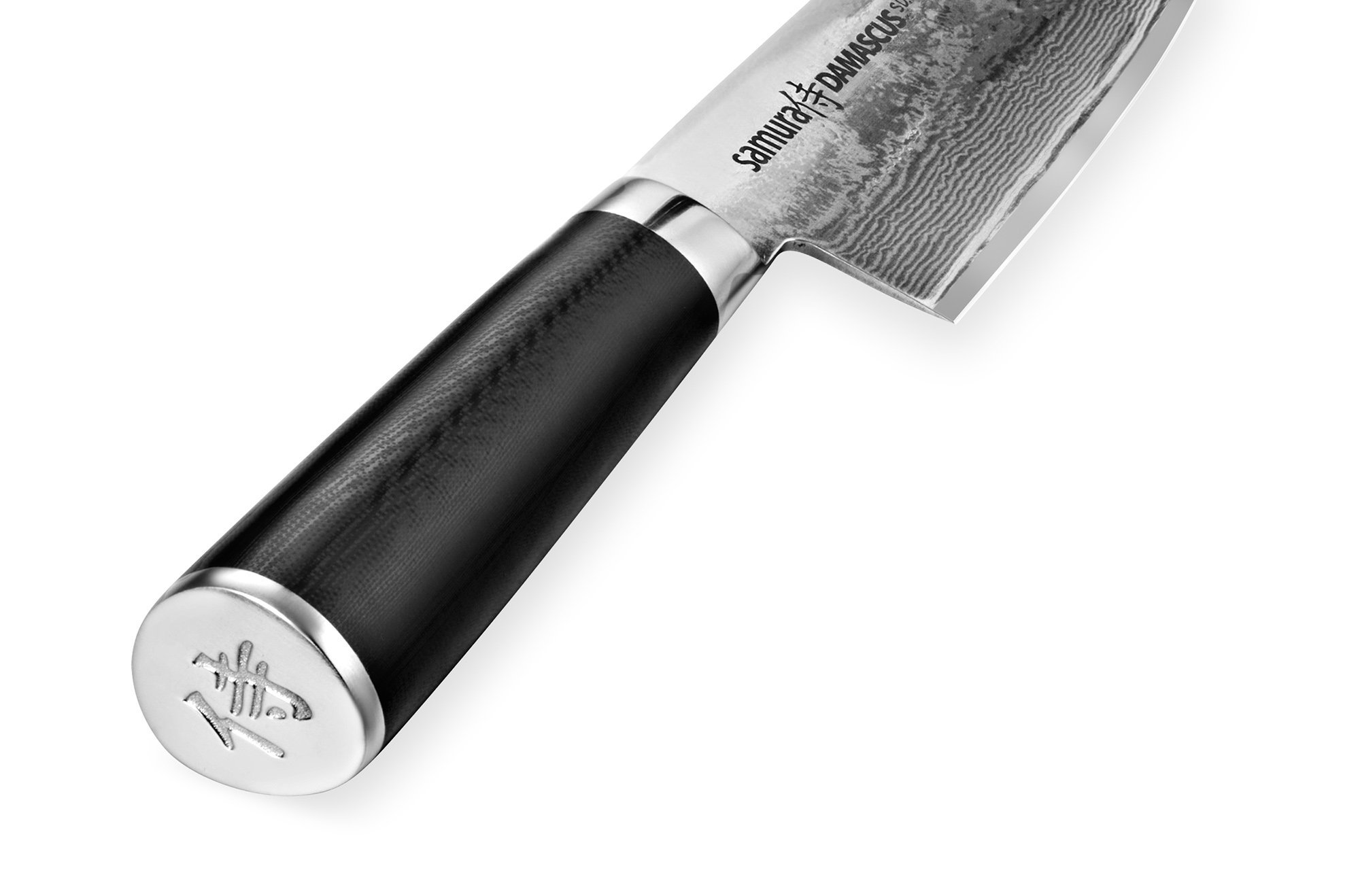 Нож кухонный Шеф Samura DAMASCUS - SD-0085, сталь V-Gold 10 и дамаск, рукоять стеклотекстолит G10, 200 мм - фото 7