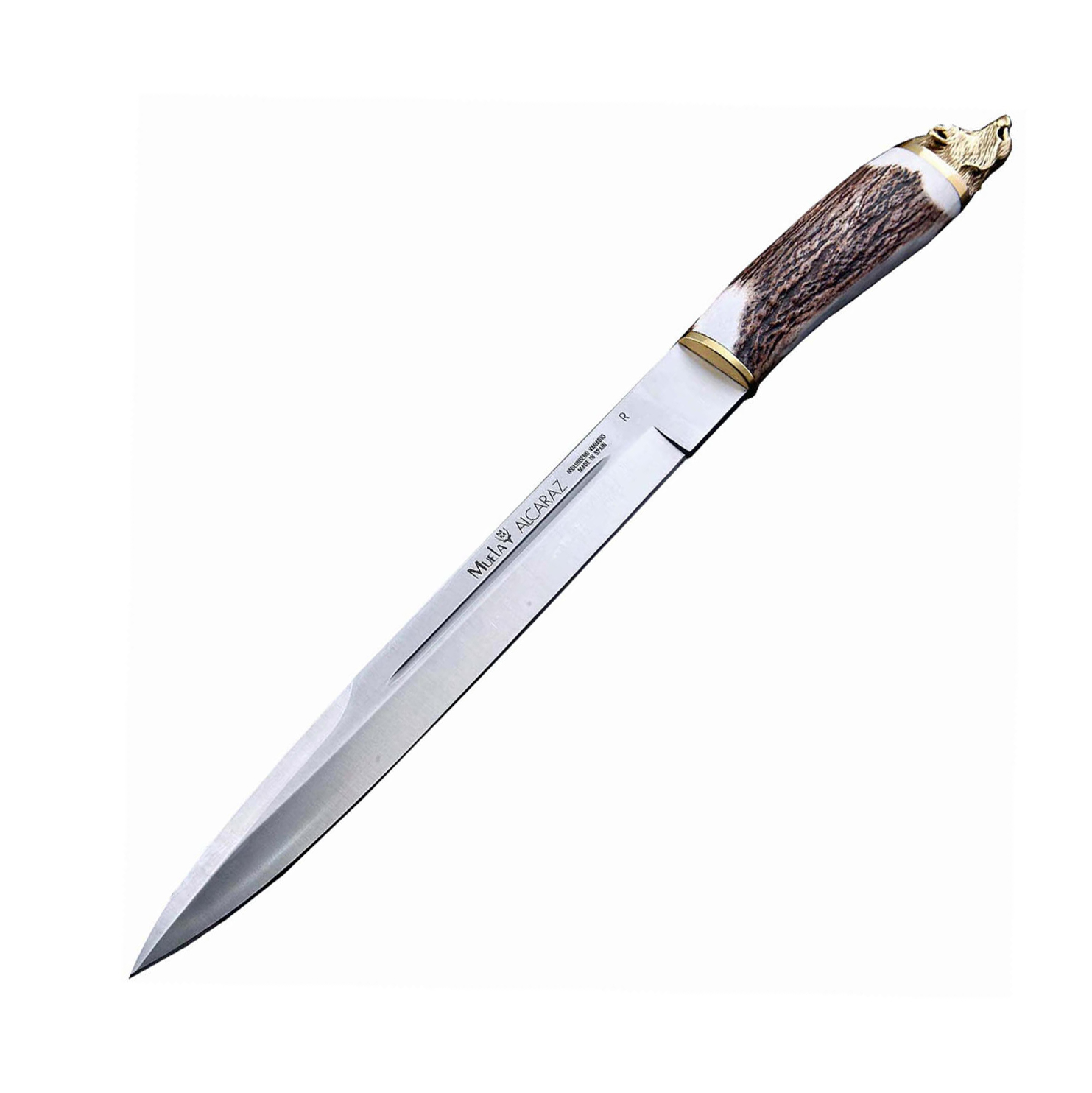 Нож с фиксированным клинком Muela Alcaraz Stag Handle, сталь X50CrMoV15, рукоять олений рог от Ножиков