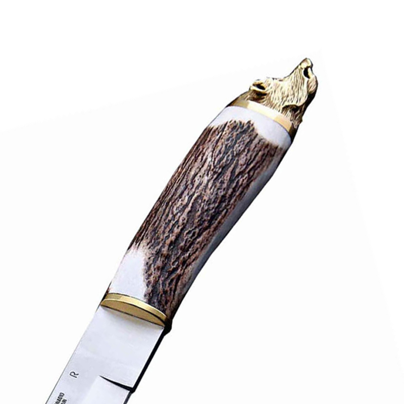 Нож с фиксированным клинком Alcaraz Stag Handle 25.8 см. - фото 5
