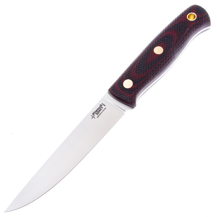 Нож Южный Крест Рыбацкий M, сталь N690, рукоять микарта красно-черная - фото 1