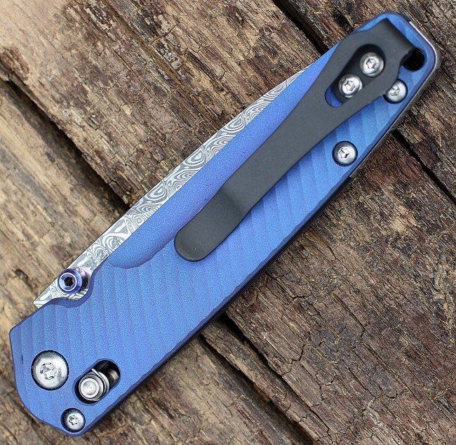 фото Складной нож benchmade 485-171 valet gold class axis®, дамасская сталь, рукоять титан