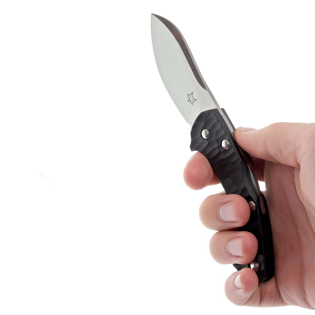 Складной нож Fox Jens Anso Design, сталь N690, рукоять термопластик FRN, черный - фото 6