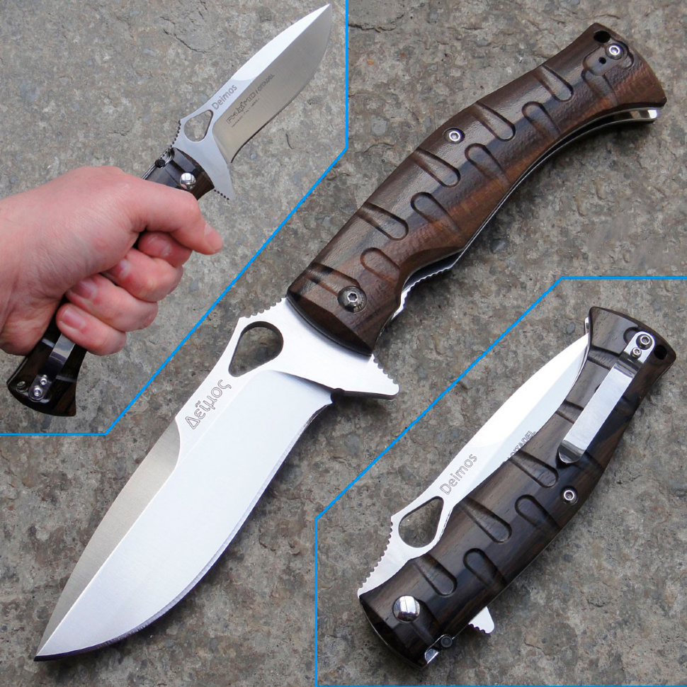 Складной нож Fox Citadel Deimos, сталь N690, рукоять Ziricote Wood, коричневый от Ножиков