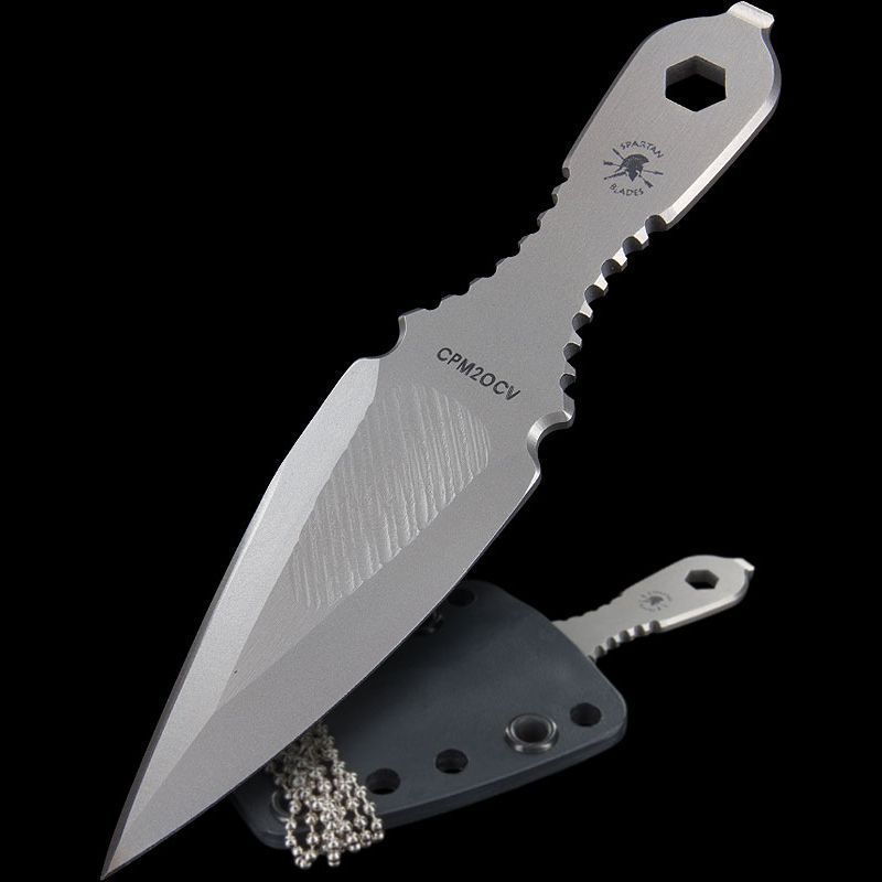 Шейный нож Spartan Blades Velos, сталь CPM-20CV, цельнометаллический