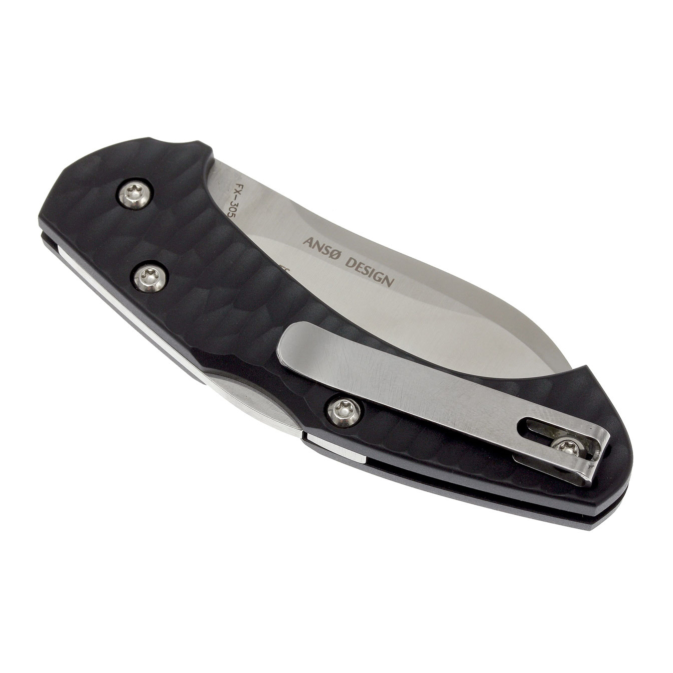 Складной нож Fox Jens Anso Design, сталь N690, рукоять термопластик FRN, черный - фото 9