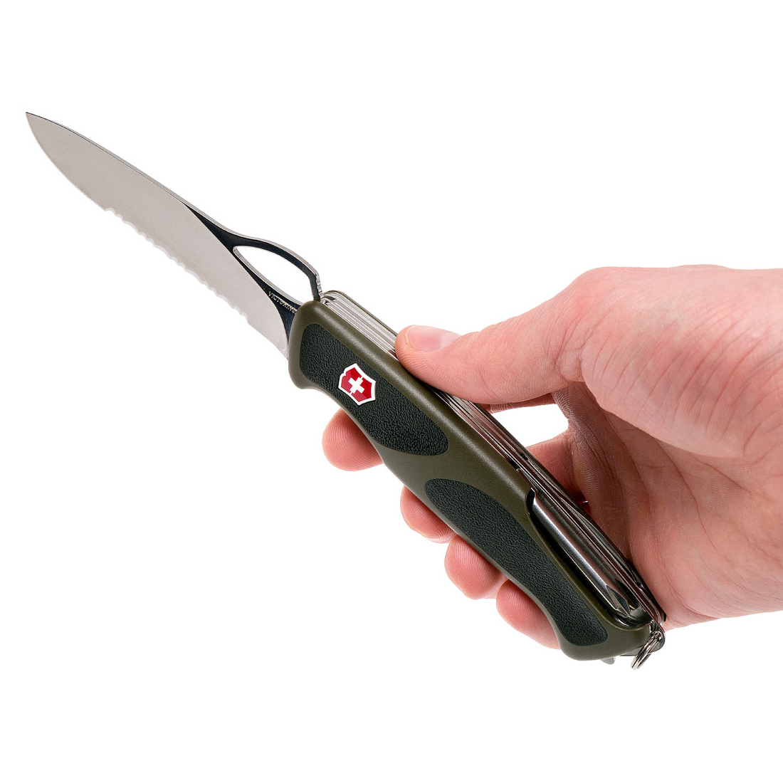 Нож перочинный Victorinox RangerGrip 178 0.9663.MWC4 130мм 12 функций чёрно-зеленый - фото 8