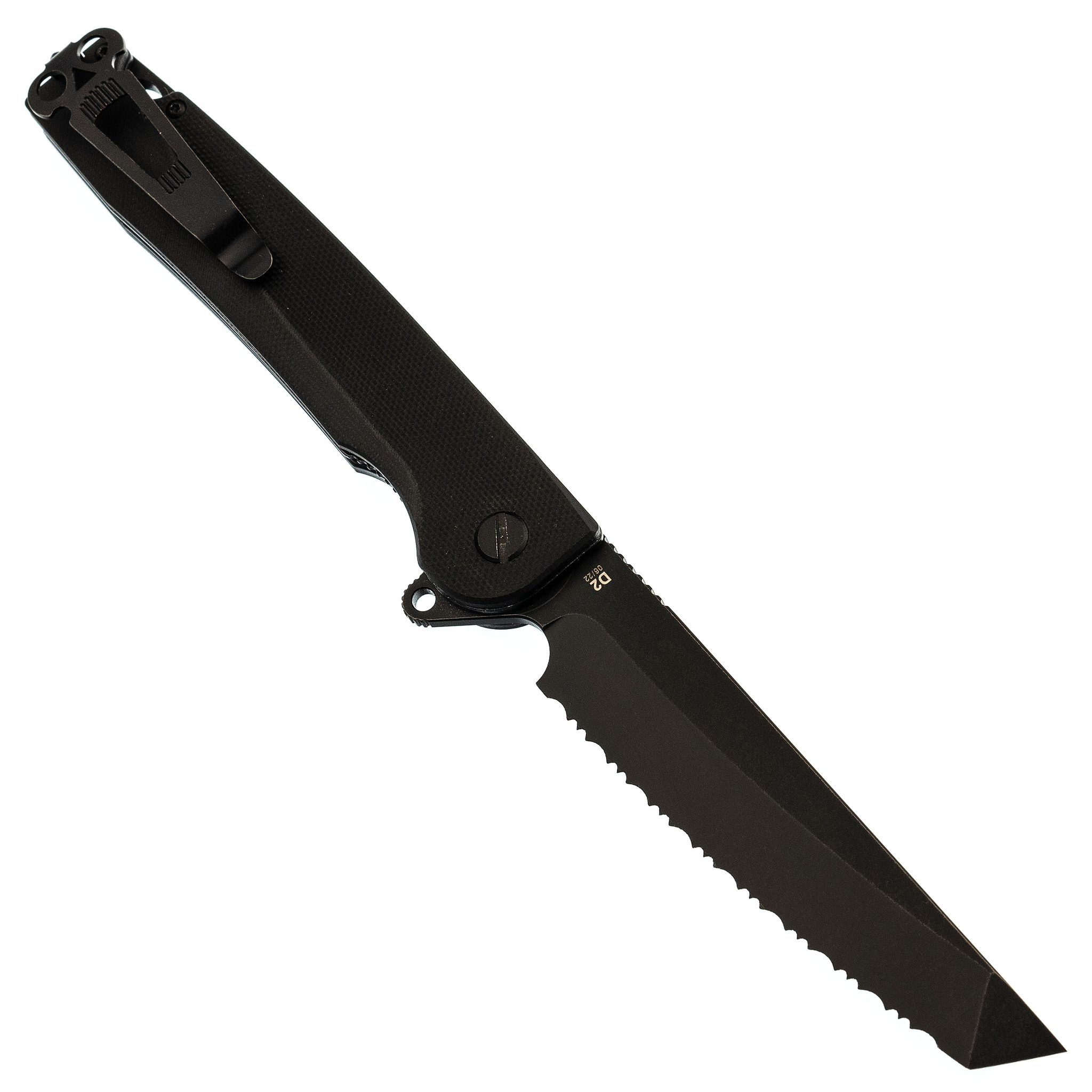Складной нож Daggerr Ronin Full Serrated, сталь D2, рукоять G10 - фото 3