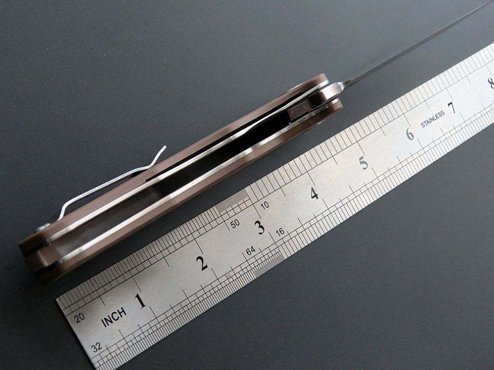 Складной нож CH3504 сталь D2, цвет коричневый - фото 10