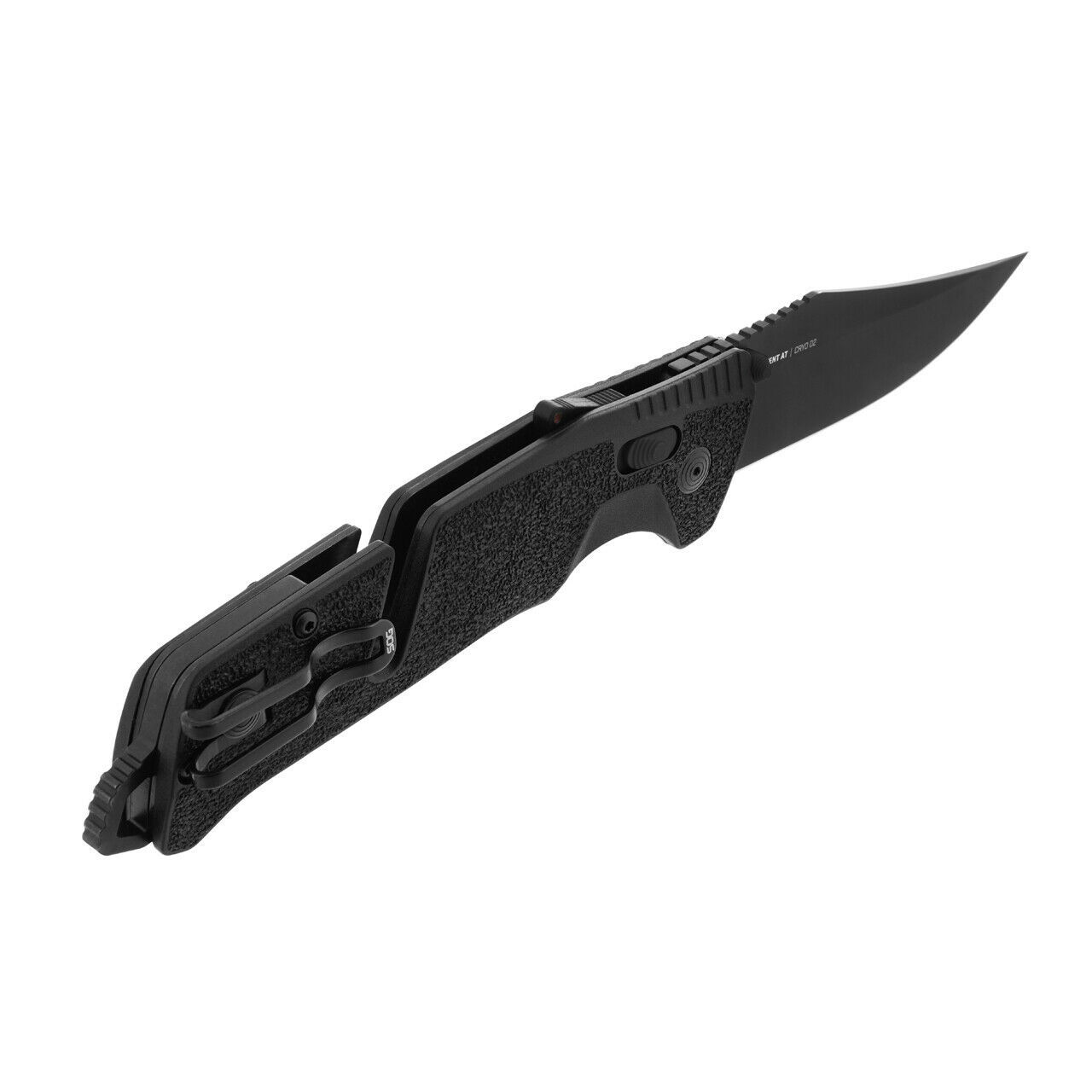 Полуавтоматический складной нож Trident Mk3 Blackout, сталь D2, рукоять GRN - фото 6
