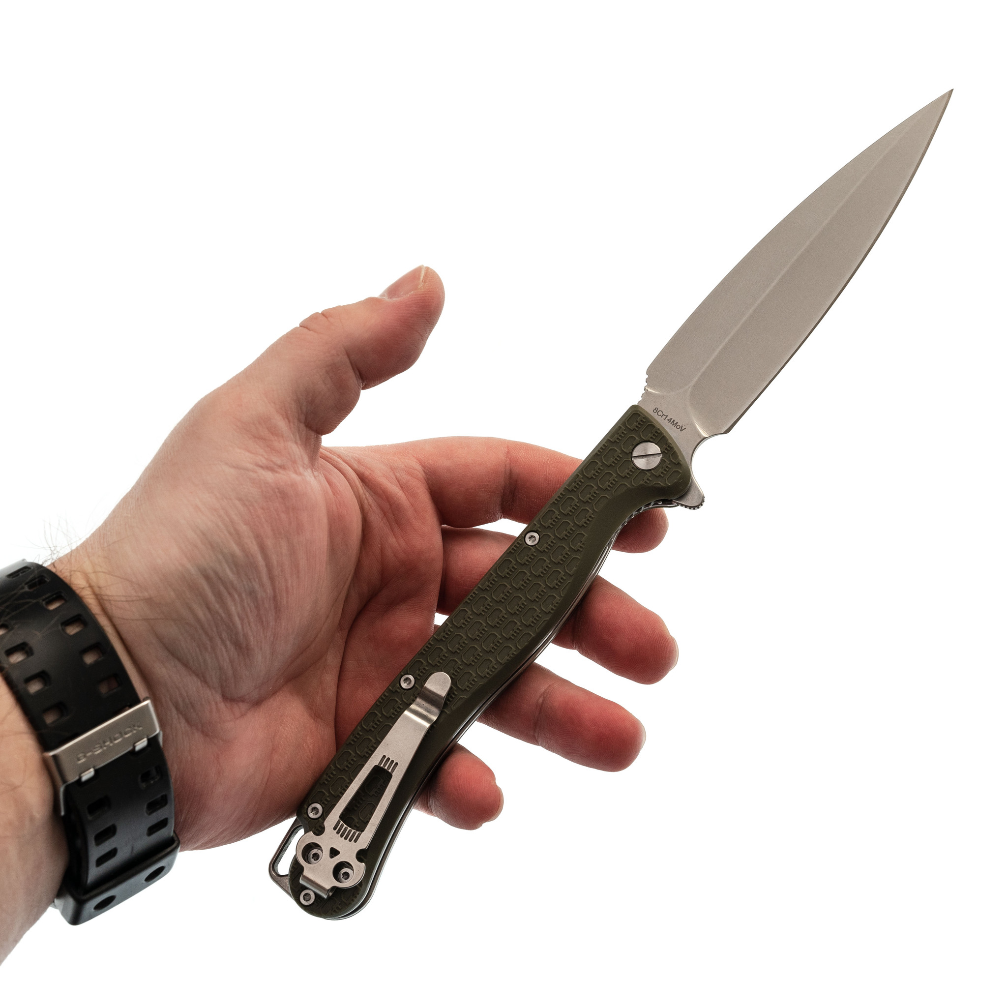 Складной нож Dagger Vendetta Olive DL, сталь 8cr14mov, рукоять FRN - фото 7