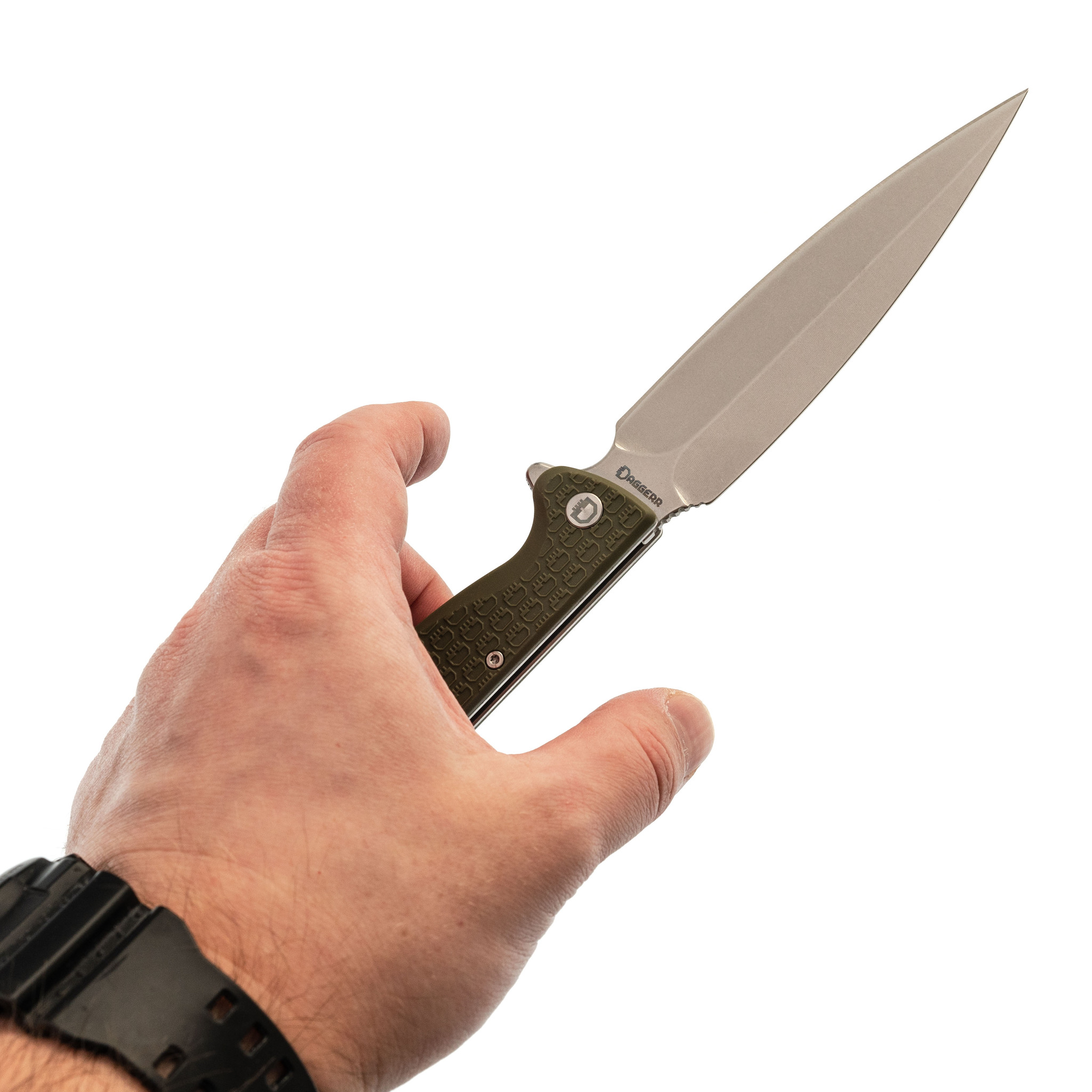 Складной нож Dagger Vendetta Olive DL, сталь 8cr14mov, рукоять FRN - фото 8