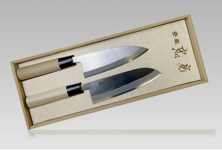 Набор из 2-х Кухонных Ножей TADAFUSA (setB) Tojiro, сталь Shirogami, рукоять дерево