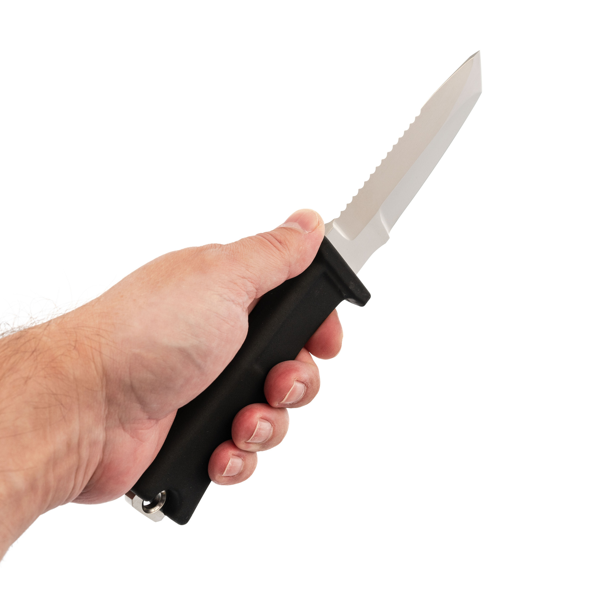 Нож водолазный Дайвер, сталь 95х18, рукоять термоэластопласт, пластиковые ножны - фото 5