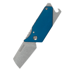 Фото Складной нож Sinkevich Design Pub - KERSHAW 4036BLU, сталь клинка 8Cr13MoV (Stonewashed), рукоять алюминий/сталь, синий
