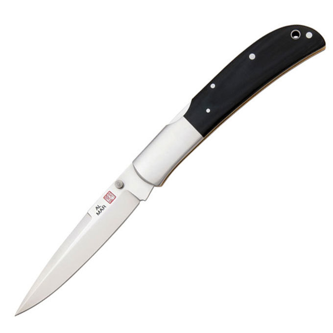 Нож складной Al Mar Eagle Classic, сталь AUS-8 Talon™, рукоять микарта, чёрный складной нож delica 4 spyderco 11sbk сталь vg 10 satin serrated рукоять термопластик frn чёрный