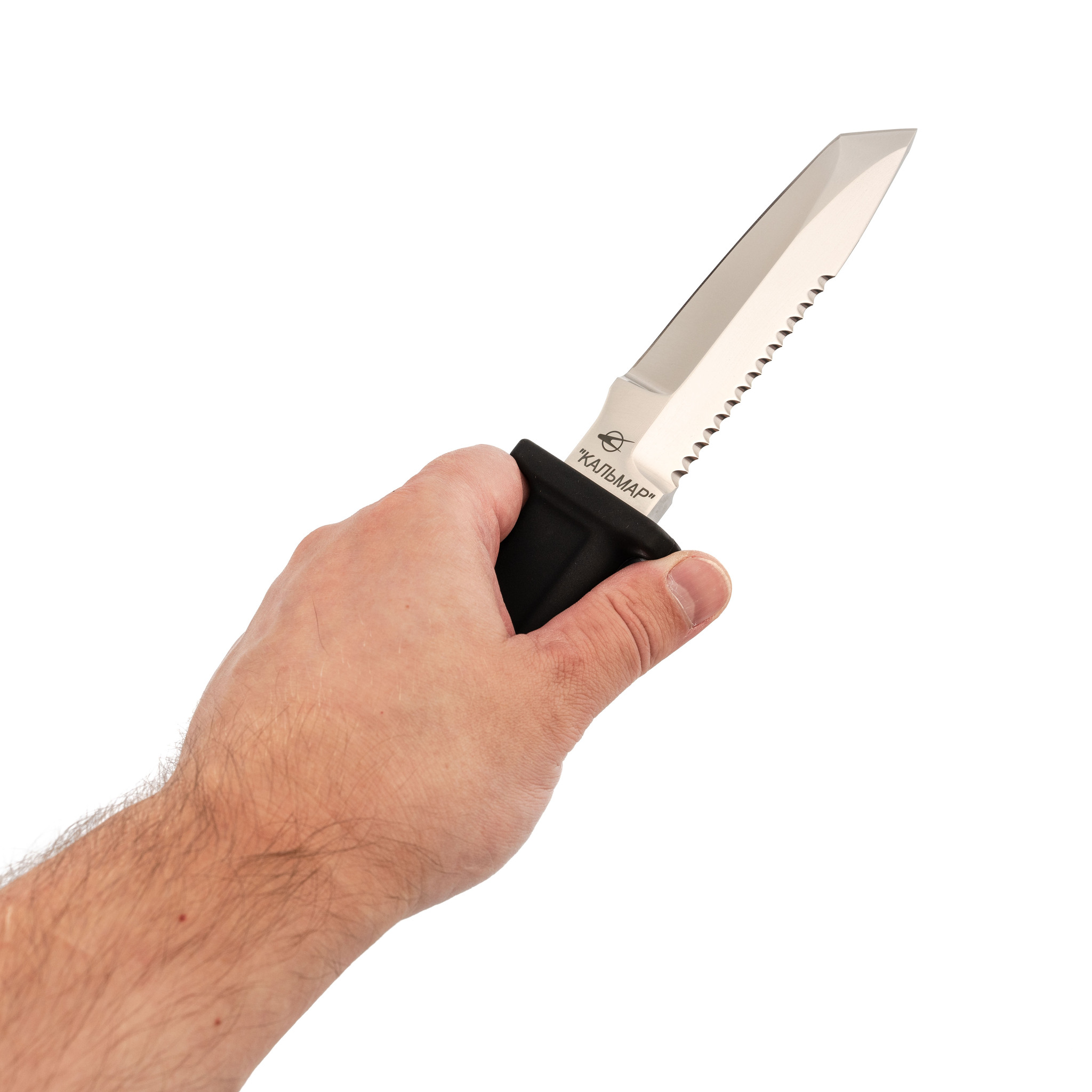 Нож водолазный Дайвер, сталь 95х18, рукоять термоэластопласт, пластиковые ножны - фото 6