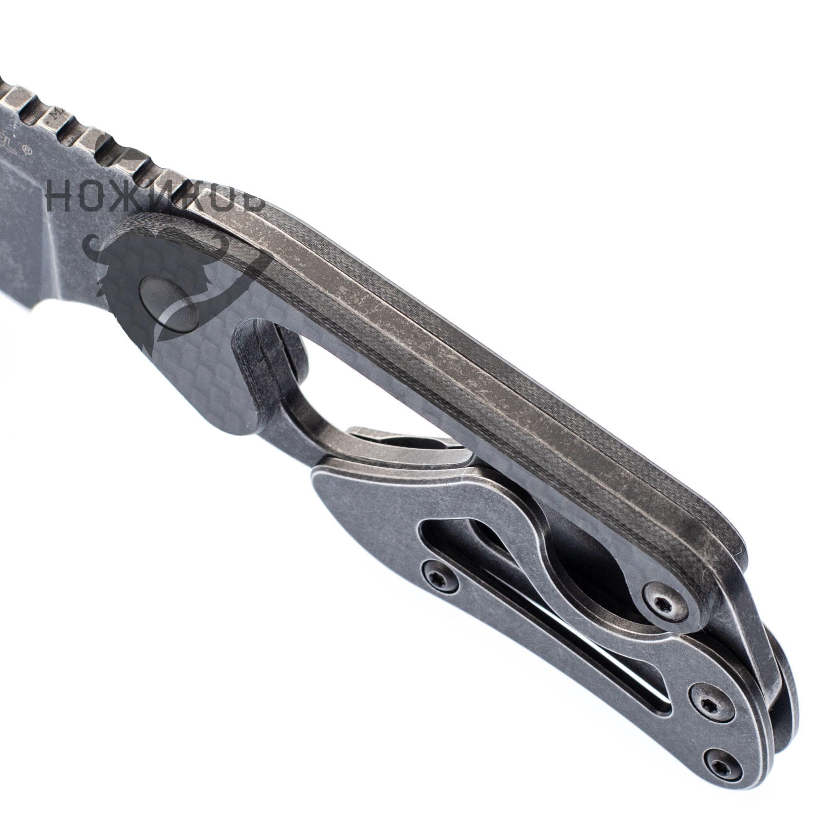 Шейный нож Cormorant Apex Blackwash Realsteel, сталь 14C28N - фото 3