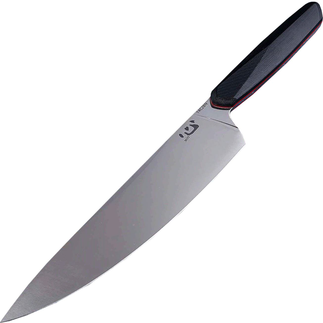 Нож кухонный Xin Cutlery Chef XC124 215мм, сталь Sandvik 14C28N, рукоять черно-красная G10