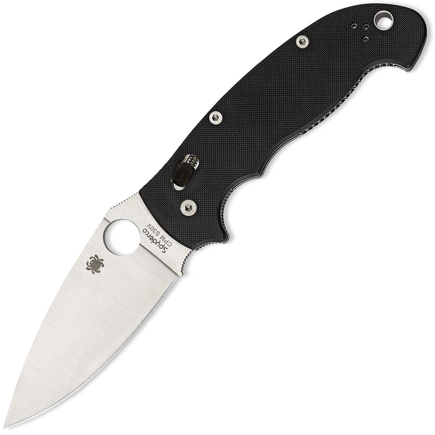 Нож складной Manix 2 XL - Spyderco 95GP2, сталь Crucible CPM® S30V™ Satin Plain, рукоять G10, чёрный