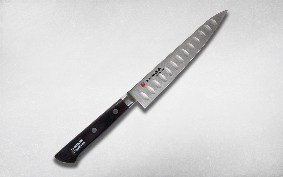 Нож кухонный Knife Petty 150 мм, Fujiwara, FKS-01, сталь Molybdenum Vanadium, Pakka wood, чёрный