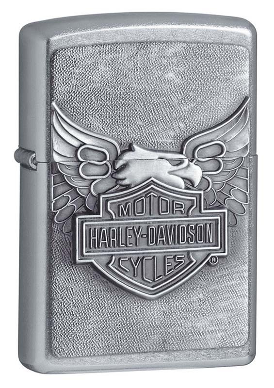 Зажигалка ZIPPO Harley-Davidson®, покрытие Street Chrome™ зажигалка zippo viking warrior с покрытием street chrome™ латунь сталь серебристая 36x12x56 мм