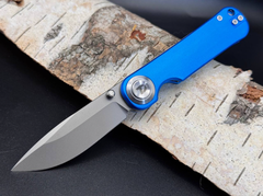 Фото Складной нож Dr.Tech Zefir D4245ABL, сталь D2, рукоять алюминий, синий