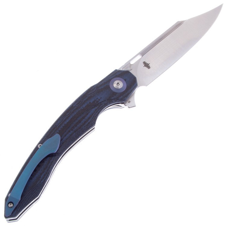 Складной нож Bestech Fanga, сталь D2, рукоять G10/Carbon, синий - фото 2