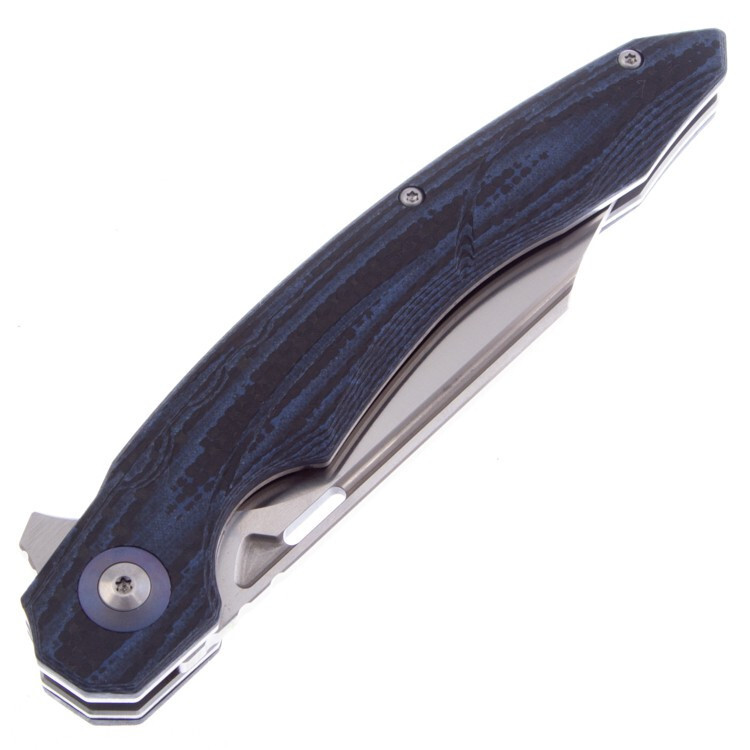 Складной нож Bestech Fanga, сталь D2, рукоять G10/Carbon, синий - фото 3