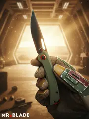Фото Складной нож Mr.Blade Finch Boba Fett blackwash, сталь AUS-8, рукоять Olive G10
