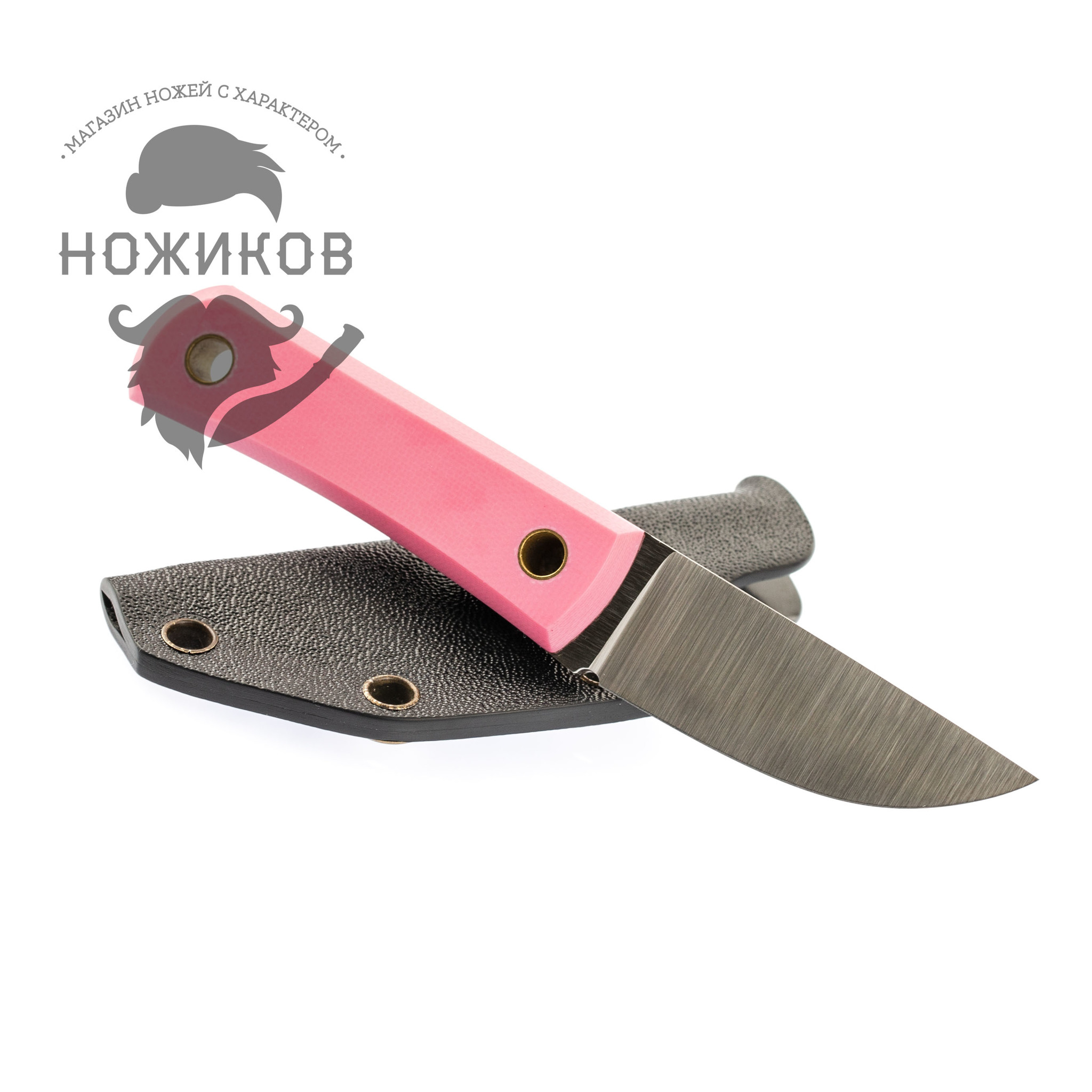 Нож Колибри, сталь N690, рукоять G10 розовая - фото 5