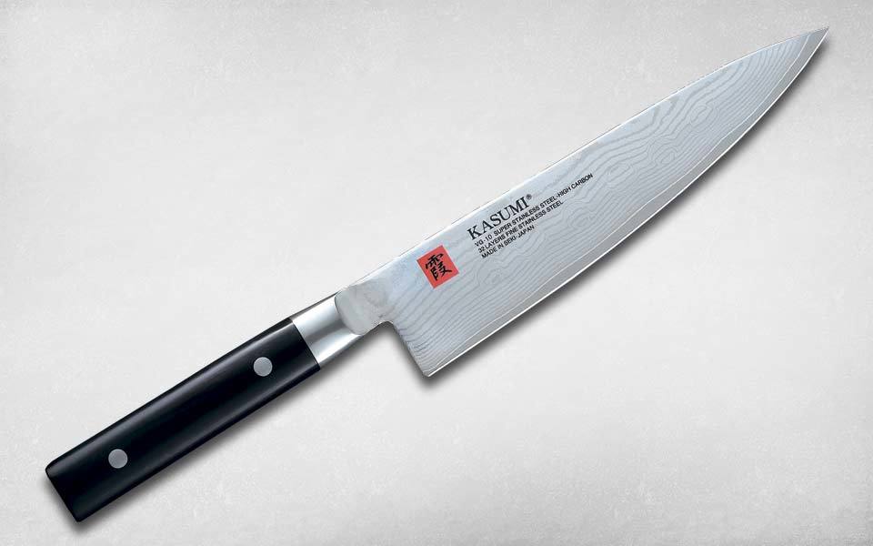 Универсальный поварской нож Шеф 200 мм Kasumi 88020, сталь VG-10, рукоять дерево