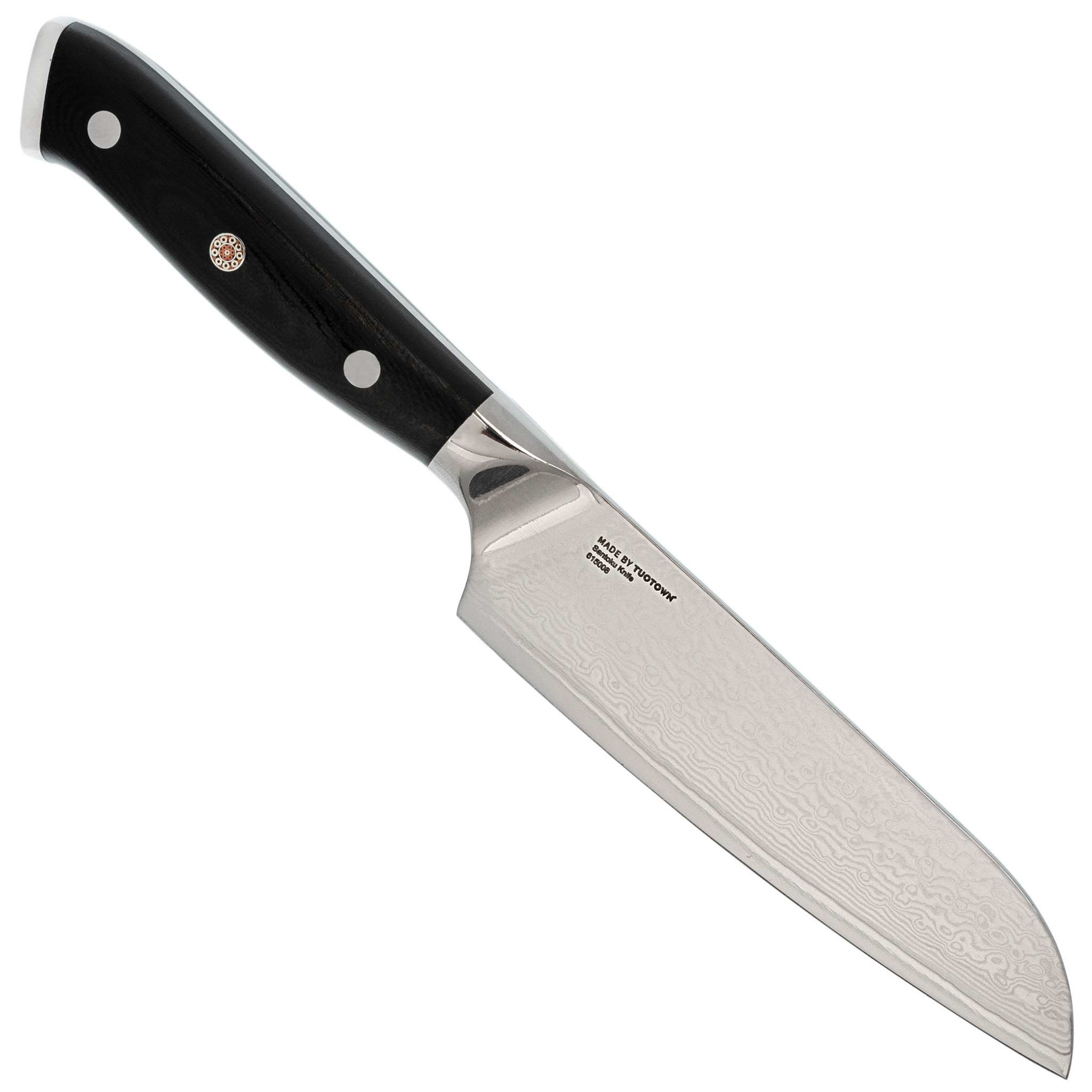Кухонный нож сантоку Tuotown, сталь VG10, рукоять G10 - фото 3
